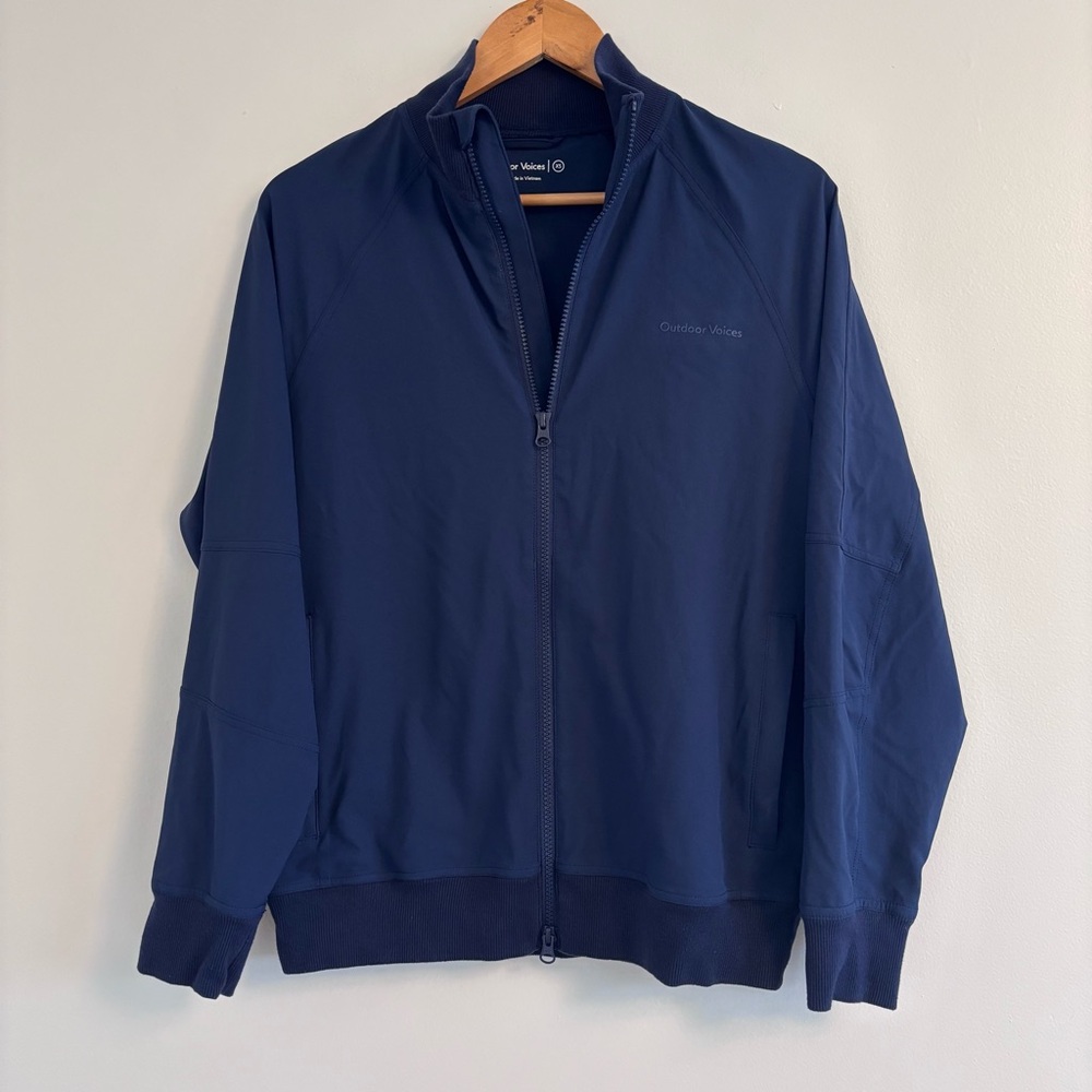 Outdoor Voices Blue Zip-Up Jacket